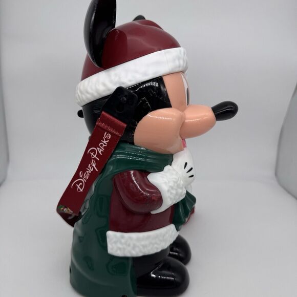 Disney Parks Mickey Mouse Santa Christmas Popcorn Bucket Lanyard Souvenir - Picture 2 of 10